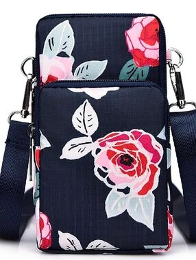 Crossbody Bag Phone Sleeve Concert Venue Festival Adjustable Strap Arm Wrist NWT